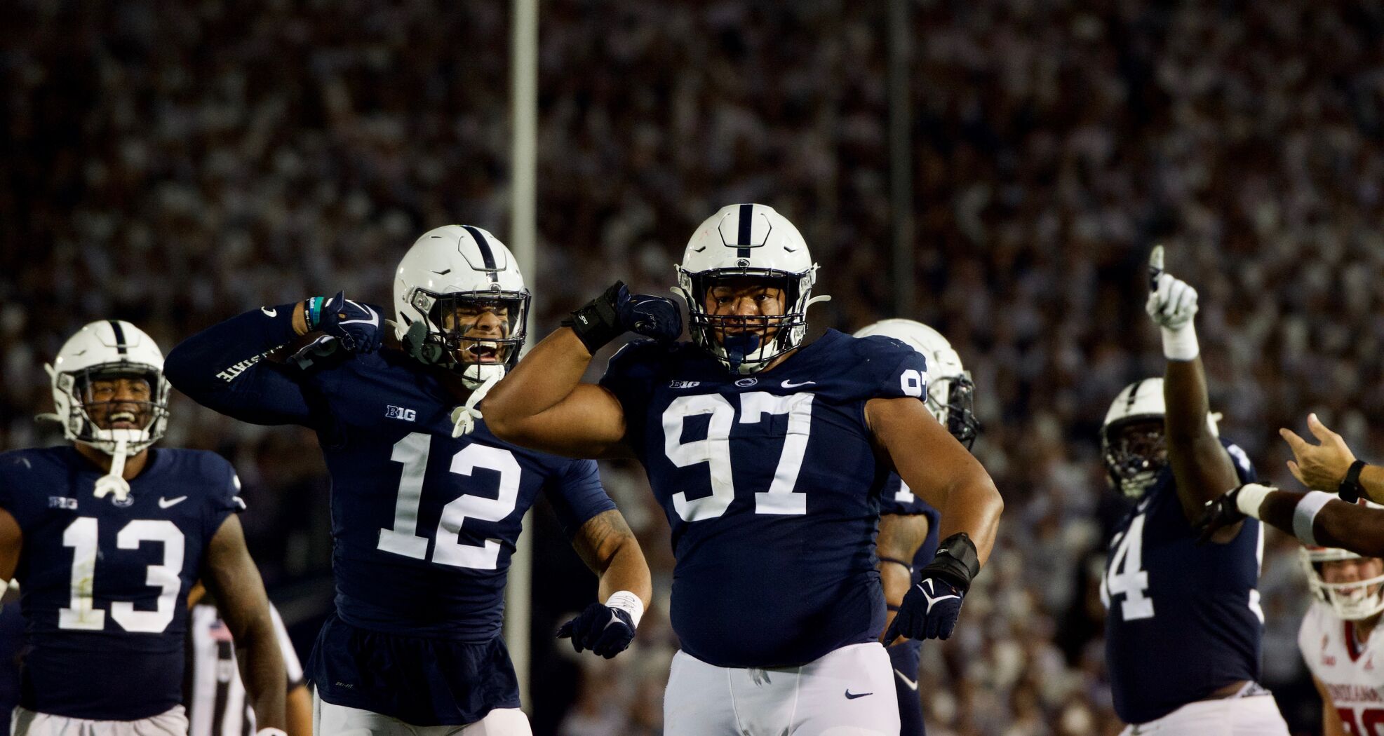 Penn State football vs Indiana, defense celebration